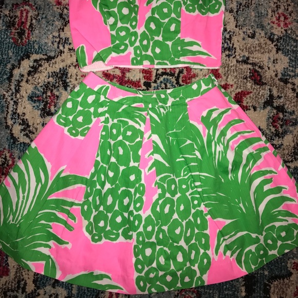 Lilly Pulitzer 2 piece pink pout flamenco set - Picture 2 of 3